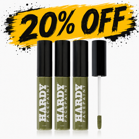 3 Pack - Green Camo Face Paint